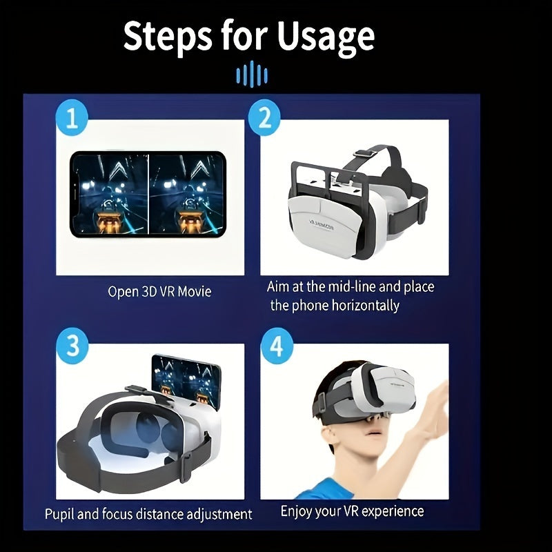 VR SHINECON G05A 3D VR Glasses Headset Virtual Reality Glasses For 4.7-6.0 Inches Android IOS Smart Phones Games 360 HD Movies