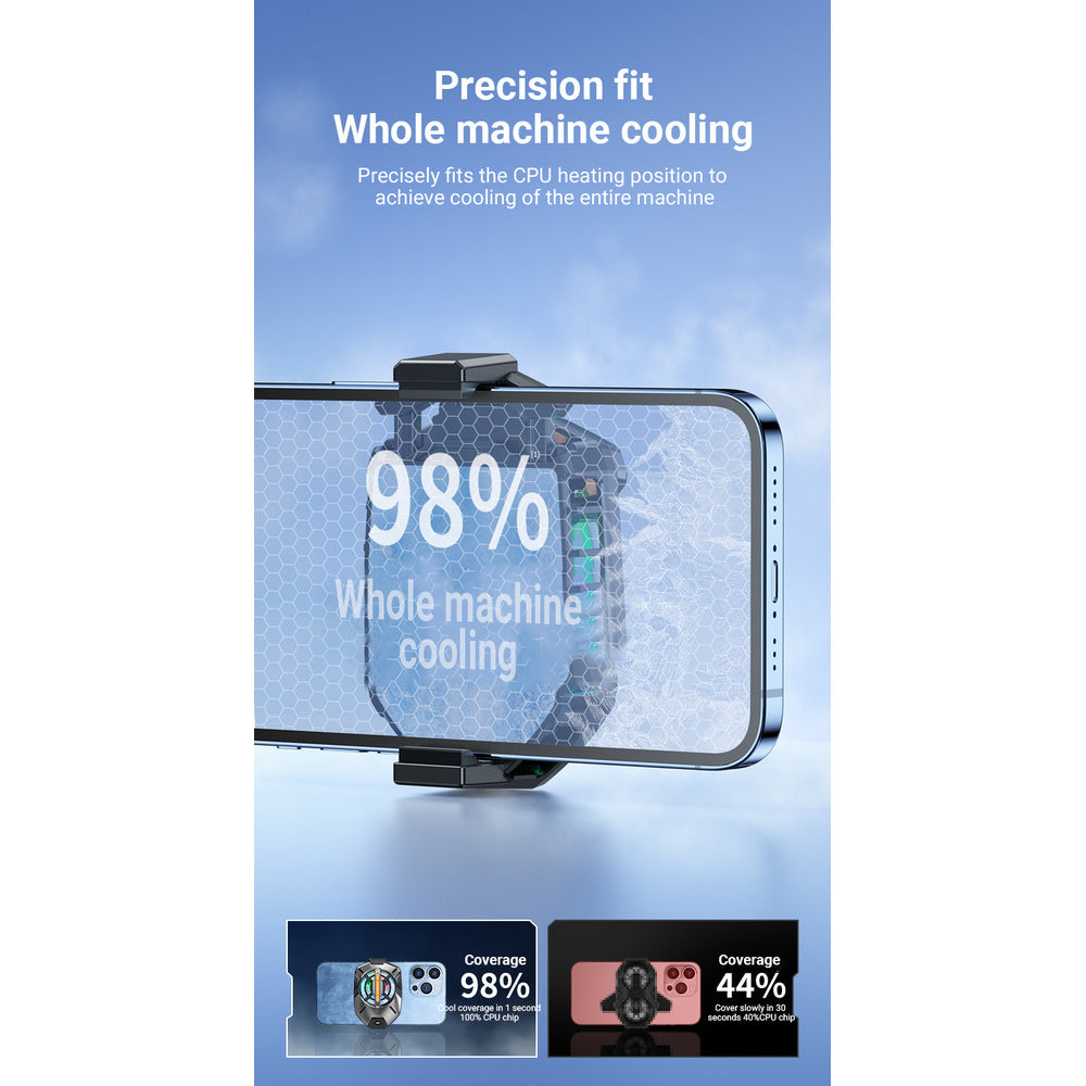 Cell Phone Cooler Black Shark Cooler Cellphone Radiator For 2.63-3.46 In IOS Android Semiconductor Heatsink Cooling