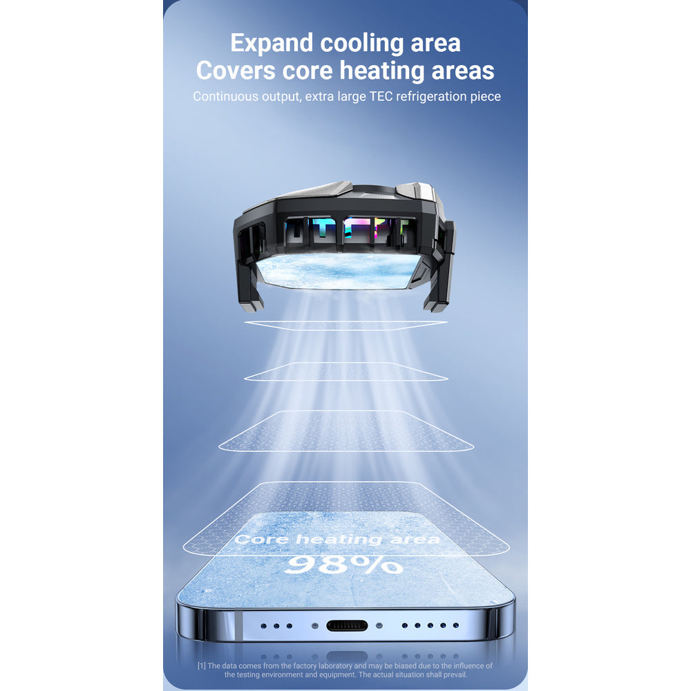 Cell Phone Cooler Black Shark Cooler Cellphone Radiator For 2.63-3.46 In IOS Android Semiconductor Heatsink Cooling