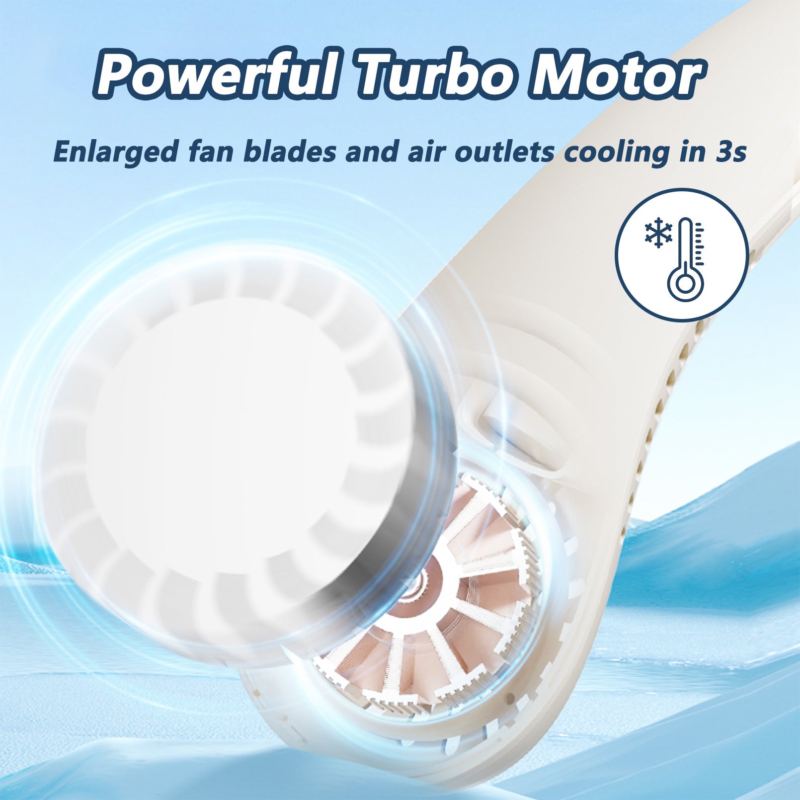 Cooling Neck Fan Portable Fan Cold Air - Fathers Day Gifts For Dad, Hands-Free Wearable Ultra Quiet, Handheld USB Rechargeable For Travel, Gym, Office Perfect Gift 3 Speeds