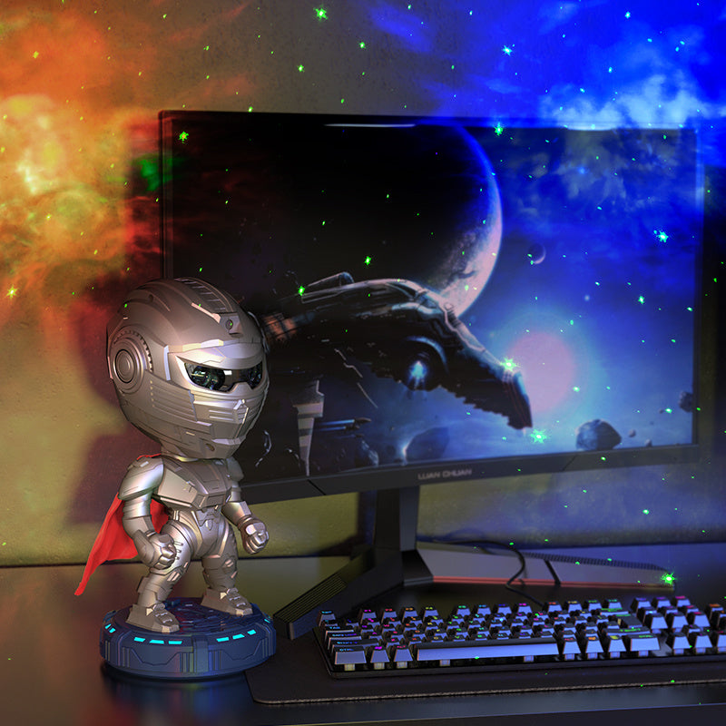Mecha Samurai Starry Sky Projection Night Light